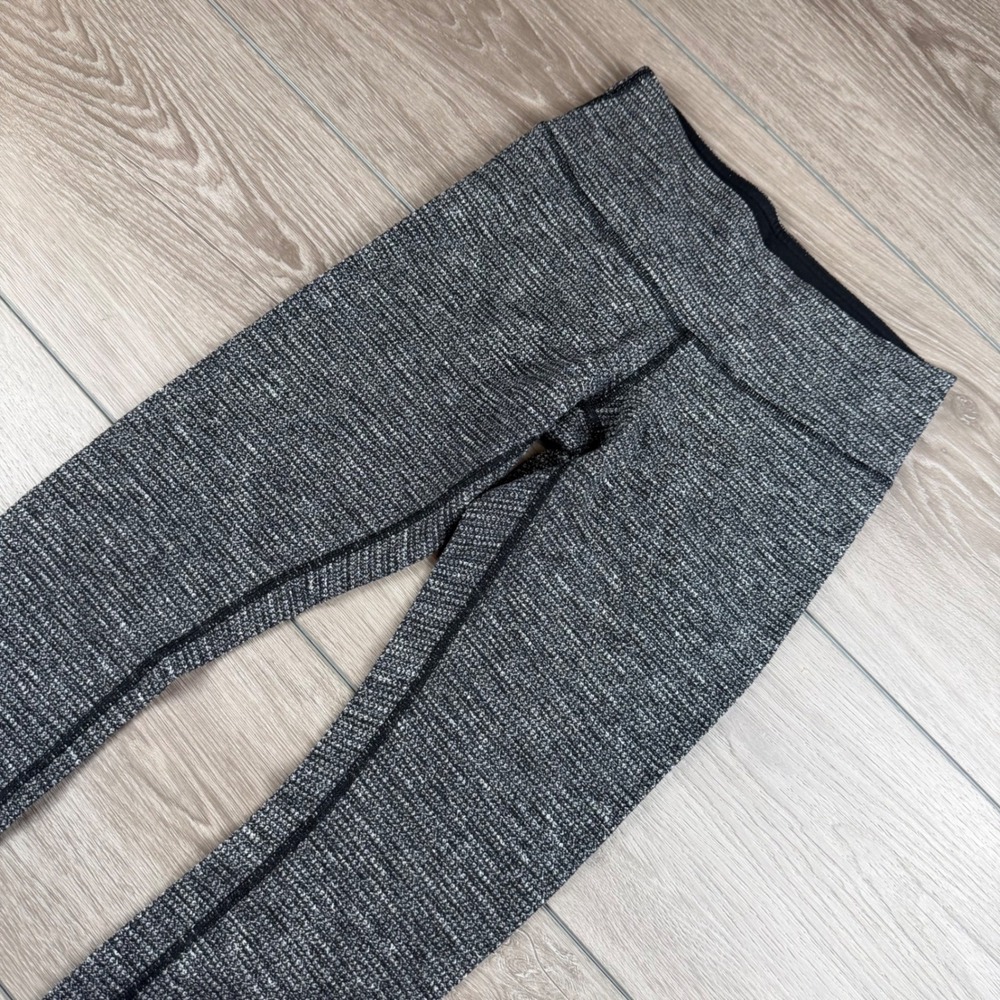 Lululemon Womens Leggings Wunder Under Space Dye Heathered Black Size 4